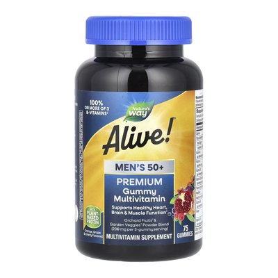 Alive!® Men's 50+ Gummy - 75 gummies 2023-10-2169 фото