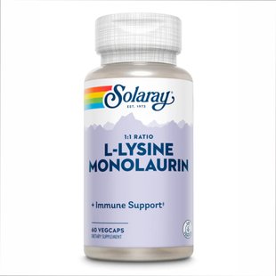 Л-лізин Монолаурин, L-Lysine Monolaurin 1:1 - 60 vcaps 2022-10-1033 фото