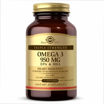 Omega-3 950 mg Triple Strength - 50 Softgels 2022-10-0737 фото