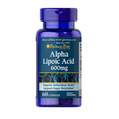 Alpha Lipoic Acid 600 mg - 60 caps 100-63-4672973-20 фото