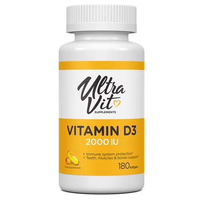 Vitamin D3 2000 IU - 180 softgels 2022-10-0309 фото