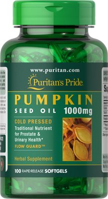 Pumpkin Seed Oil 1,000 mg - 100 Softgels 100-80-4549921-20 фото