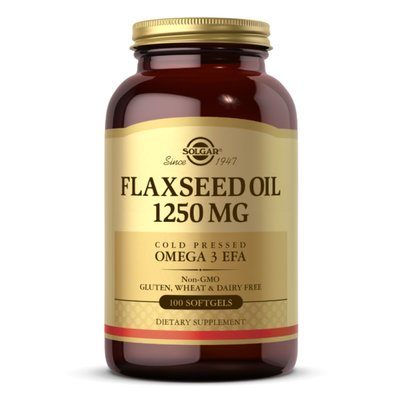 Flaxseed Oil 1250 mg - 100 softgels 2022-10-2997 фото