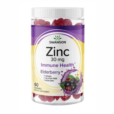 Zinc 30mg - 60 Gummies Elderberry 2022-09-1083 фото