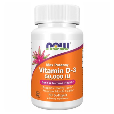 Vitamin D-3 50,000 IU - 50 softgels 2022-10-0913 фото