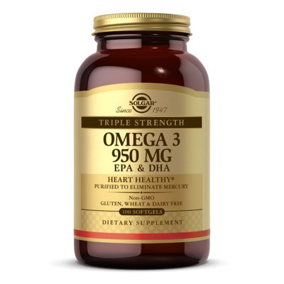 Triple Strength Omega-3 950 mg - 100 softgels 2022-10-2999 фото