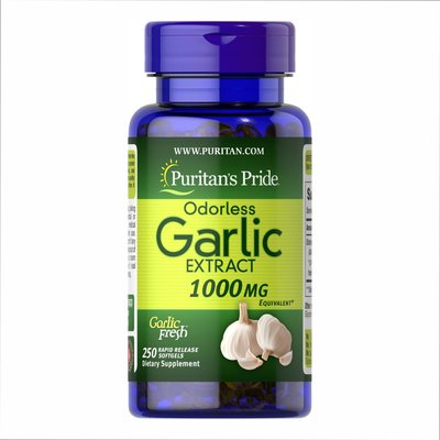 Odorless Garlic 1000 mg - 250 softgels 100-65-6489456-20 фото
