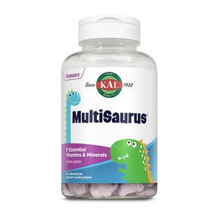 Дитячі вітаміни та мінерали, MultiSaurus - 90 сhewable Berry Grape Orange 2023-10-2154 фото