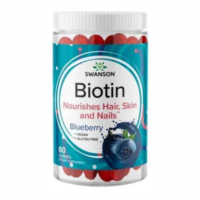 Biotin - 60 Gummies Blueberry 2022-09-1095 фото