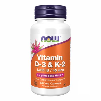 Vitamin D3+K2 1000 IU - 120 vcaps 100-52-9428809-20 фото