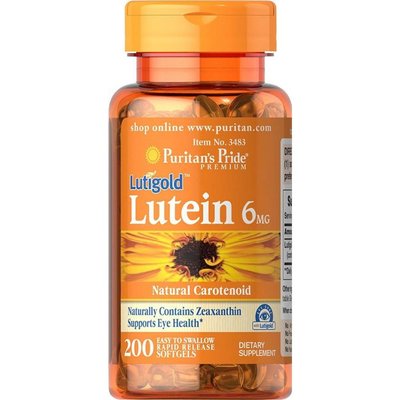 Lutein 6 mg with Zeaxanthin - 100 Softgels 100-98-9628856-20 фото