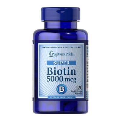 Biotin 5000 mcg - 120 caps 100-84-5674223-20 фото
