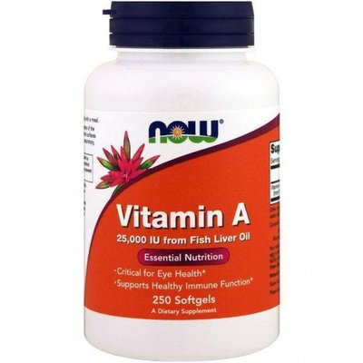 Vitamin A 25.000 IU - 250 softgels 100-50-9487941-20 фото