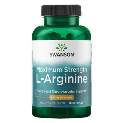 L-Arginine Maximum Strenght 850mg - 90caps 100-48-7269021-20 фото