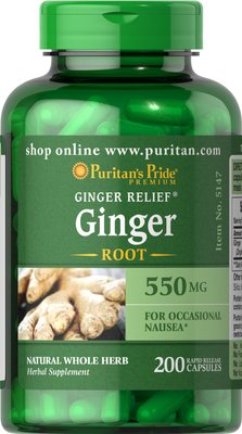 Ginger Root 550 mg - 200 caps 100-19-0108341-20 фото
