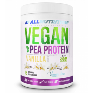 Веганський протеїн, Vegan Pea Protein - 500g Vanilla 100-77-5838231-20 фото