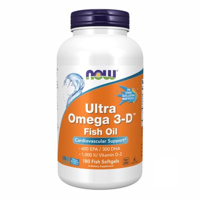 Ultra Omega 3-D™ Fish Oil - 180 Fish Softgels 2022-10-0410 фото