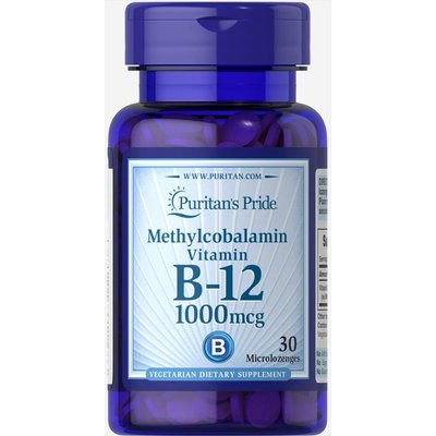 Methylcobalamin Vitamin B-12 1000 mcg - 30 Microlozenges 100-59-2015045-20 фото