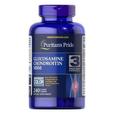 Glucosamine Chondroitin MSM Double Strength - 240 Caplets 100-41-2414909-20 фото