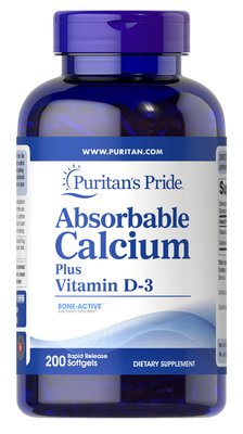 Absorbable Calcium 1200 mg Plus vitamin D3 2,5 mg - 200 Softgels 100-41-2241895-20 фото