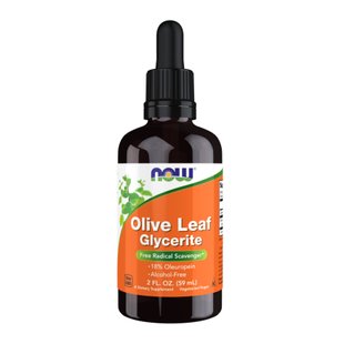 Екстракт листя оливкового дерева, Olive Leaf Glycerite 18% Liquid - 59ml (2oz) 2022-10-2655 фото