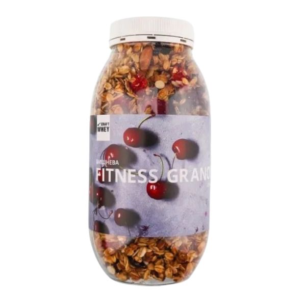 Фітнес гранола з смаком вишня з протеїном, Fitness Granola - 450g  2023-10-2987 фото