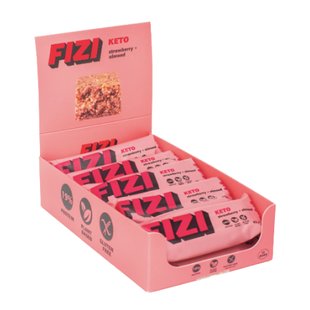 Протеїнові батончики, KETO Protein Bar - 10x45g Strawberry + Almond 2022-10-2478 фото