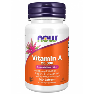 Vitamin A 7500mcg 25.000iu - 100softgels 100-46-6003415-20 фото