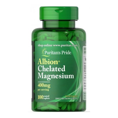 Albion Chelated Magnesium 400mg - 100caps 2022-09-0399 фото