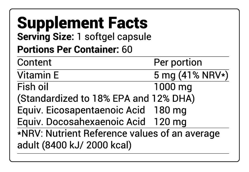 Omega 3 - 60 soft gel 100-95-0102254-20 фото