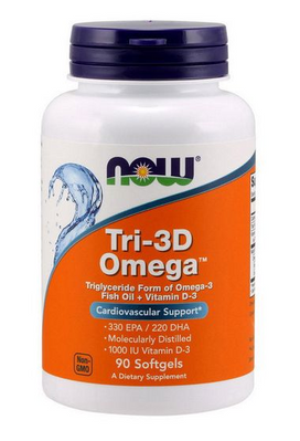 Tri-3D Omega-3 - 90 softgels 100-70-3497478-20 фото