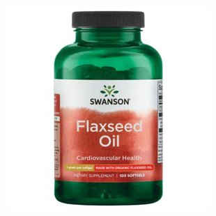 Лляна олія, Flaxseed Oil 1gram - 100soft 100-94-5723878-20 фото