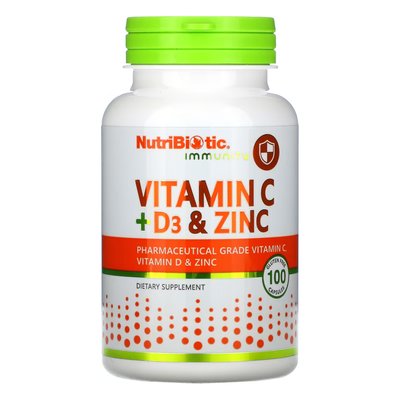 Vitamin C+D3 & Zinc - 100 caps 2022-10-3008 фото
