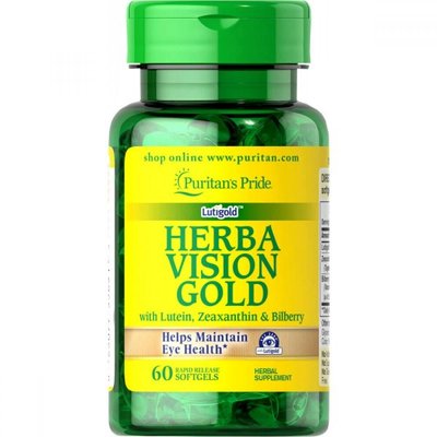 Herbavision Gold with Lutein Bilberry and Zeaxanthin - 60 Softgels 100-45-1527770-20 фото
