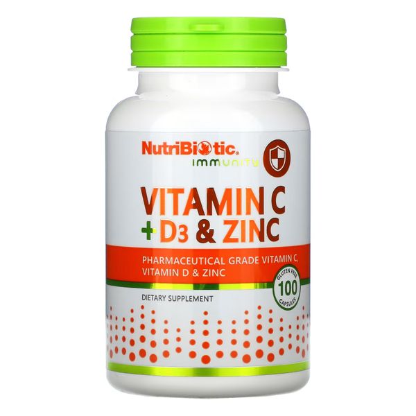 Vitamin C+D3 & Zinc - 100 caps 2022-10-3008 фото