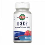 Вітамін Д3 1000 IU та К2, D3 & K2 25mcg - 60 tabs Raspberry 2022-10-0997 фото