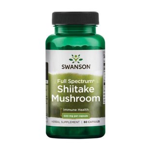 Гриб шиитаке полного спектра, Full Spectrum Shiitake Mushroom 500mg - 60 caps 2023-10-2304 фото