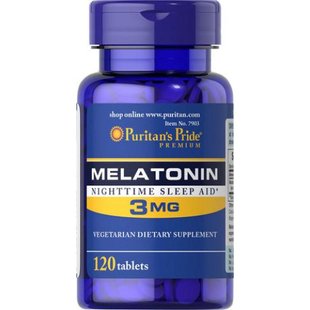 Мелатонін, Melatonin 3mg - 120 tab 100-90-1512755-20 фото