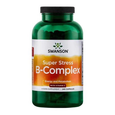 Super Stress B-Complex with Vitamin C - 240 caps 100-76-5144988-20 фото