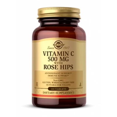Vit C with Rose Hips 500 mg - 100 tab 100-24-3846927-20 фото