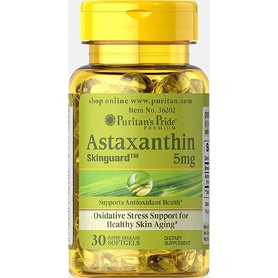 Natural Astaxanthin 5 mg - 30 Softgels 100-26-0017770-20 фото