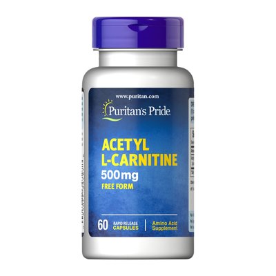 Acetyl L-Carnitine 500 mg - 60 Capsules 100-10-9648865-20 фото