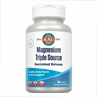 Комплекс магнію з Б6, Magnesium Sustained Release Triple Source 500mg - 100 tabs 2022-10-0999 фото