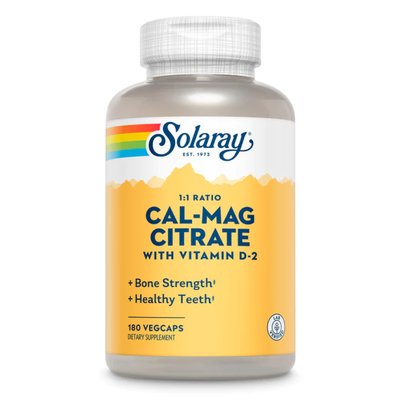 Cal-Mag Citrate - 180 veg caps 2022-10-2444 фото