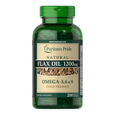 Flax Oil 1200mg Omega 3-6-9 Cold Pressed - 200sgels 2022-09-0126 фото