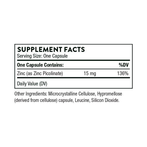 Цинк Пиколинат, Zinc Picolinate 15 мг - 60 капсул 2023-10-3062 фото