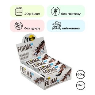Протеїнові батончики, Forma Bar - 12x60g Chocolate 2022-10-1743 фото