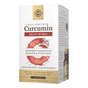 Full Spectrum Curcumin Brain Works - 90 Licaps (Термін придатності До 02.25) 2023-10-3048 фото