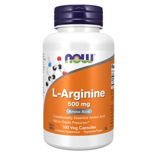 Л Аргінін, L-Arginine 500mg - 100caps 100-53-6622039-20 фото