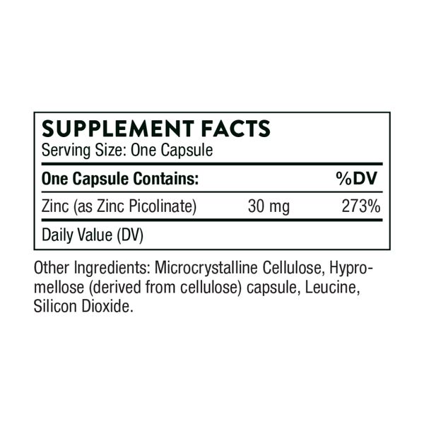 Цинк Піколінат, Zinc Picolinate 30 mg - 180 caps 2023-10-3064 фото